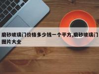 磨砂玻璃门价格多少钱一个平方,磨砂玻璃门图片大全